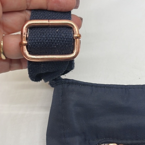 Aimee Kestenberg Navy Blue Lightweight Crossbody Bag with rose gold accents - Picture 5 of 13